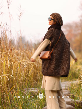 暖爱 牦牛绒手纺纱纯手编针织大坎肩/马甲