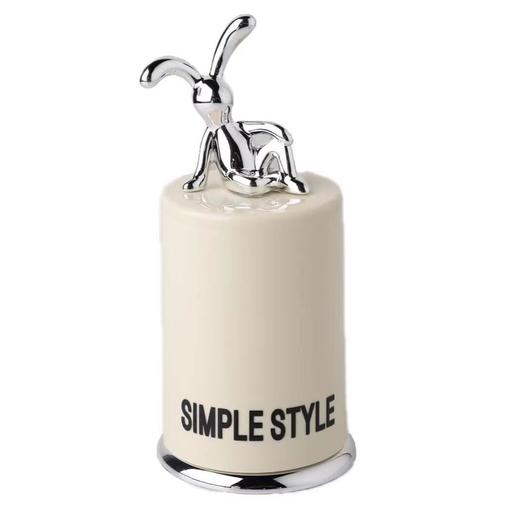 ins兔子牙签盒高颜值家用轻奢牙线盒棉签牙签罐透明便携桌面收纳 商品图4