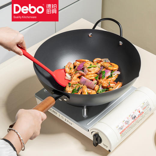 Debo德铂克鲁伊夫炒锅无氟无涂层精铁电磁炉燃气灶通用 商品图1