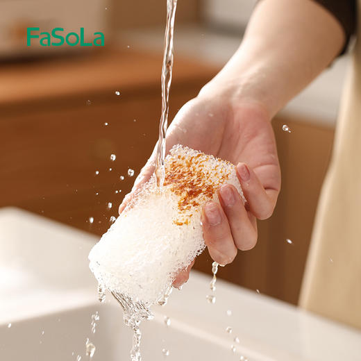 FaSoLa可撕清洁海绵厨房洗碗海绵擦洗刷神器清洁擦洗碗清洁海绵刷 商品图4