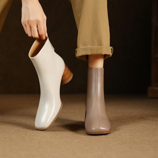 法式复古风高跟，气质瘦瘦靴百搭马丁靴LG-27-331 商品图5