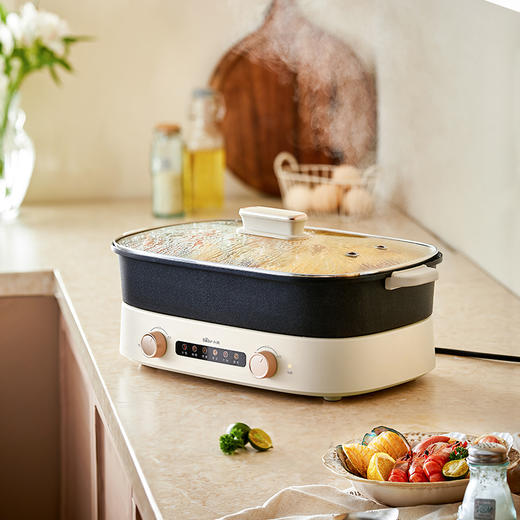 【小程序】小熊(Bear)电火锅 双旋钮鸳鸯锅独立控温 多功能锅 6.5L大容量分体式家用电煮锅火锅锅多用途锅 DHG-D65B1 商品图9