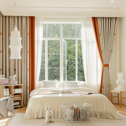 【小熊软糖】【 小羊咩咩】金蝉卡通儿童房拼接款窗帘 商品图4