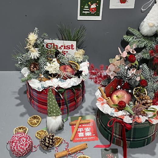 【圣诞花盒】小香风圣诞花盒全链接/针织布花盒/绒布花盒/格子花盒（22*13cm) 商品图5