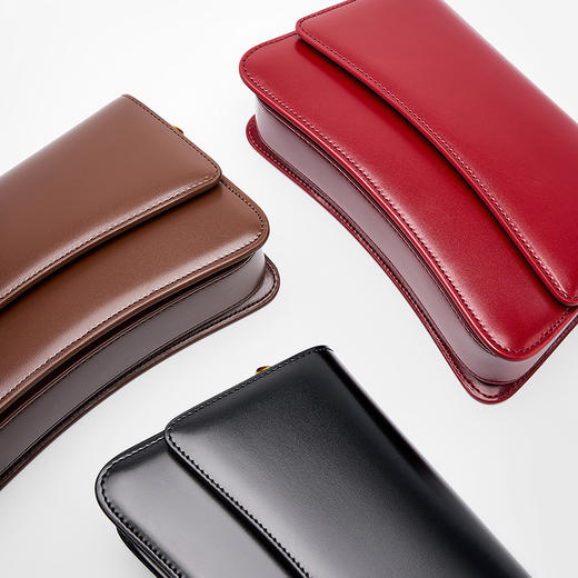 新百搭单肩斜挎包包，牛皮高品质小众法棍包高级感腋下包包女包QSL-2550 商品图4