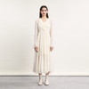 谜底高端系列连衣裙长袖女2024春季新款法式浪漫V领长裙241GL0119 商品缩略图0