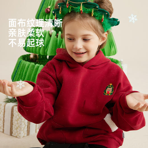 【秋冬上新】【满满圣诞氛围感 】儿童趣味圣诞加绒卫衣 PDWY2319 商品图3