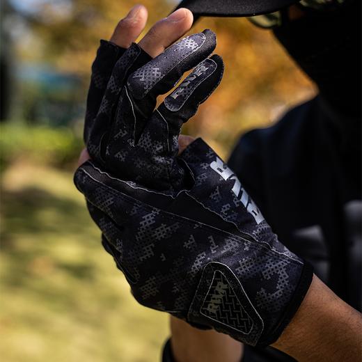 2024新款RVVR路亚钓鱼手套露三指拉雪丽面料防护防晒保暖耐磨 商品图3