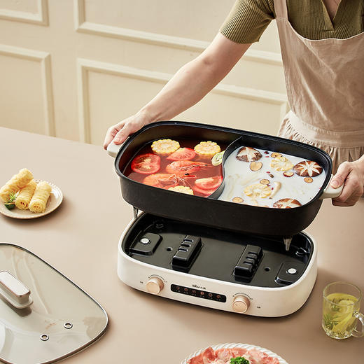 【小程序】小熊(Bear)电火锅 双旋钮鸳鸯锅独立控温 多功能锅 6.5L大容量分体式家用电煮锅火锅锅多用途锅 DHG-D65B1 商品图8