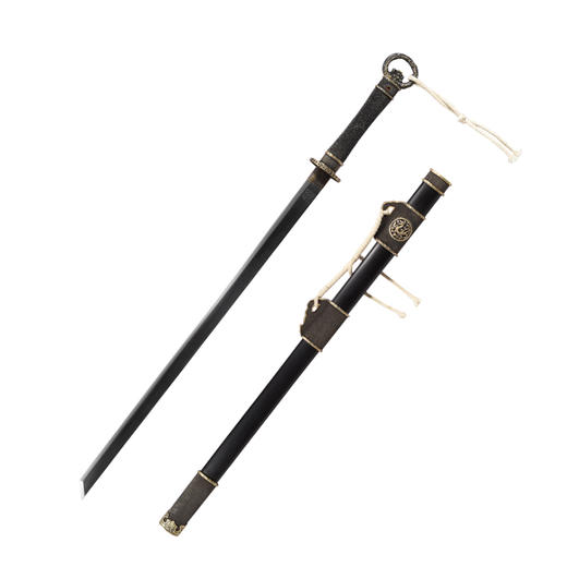 归真环首刀剑手工传统一体刀剑花纹钢刀剑龙泉沈广隆宝剑  未开刃 商品图7