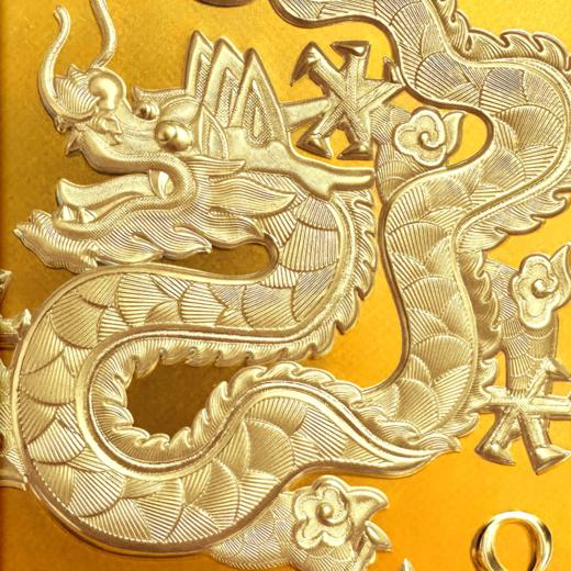 《戊戌年》大版珍宝金邮票，2024龙年金摆件 商品图1