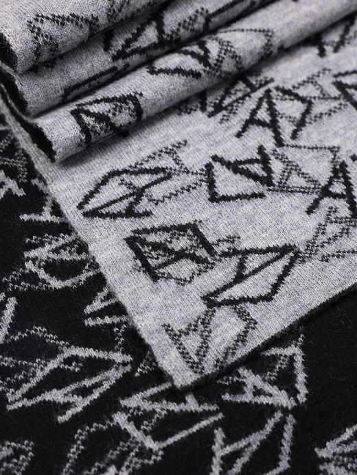 callisto灰色全绵羊毛围巾 FSSCF006C 商品图2