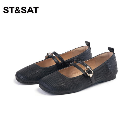 星期六优雅珍珠扣饰玛丽珍SS4111127A 商品图13