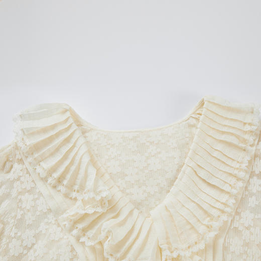 谜底高端系列连衣裙长袖女2024春季新款法式浪漫V领长裙241GL0119 商品图3