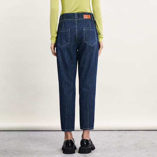 谜底牛仔萝卜裤女2024春季新款复古百搭高腰宽松九分裤241MK0008 商品图2