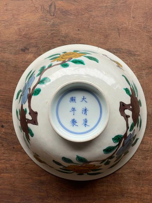 素三彩花蝶紋撇口碗，顺丰包邮 商品图3