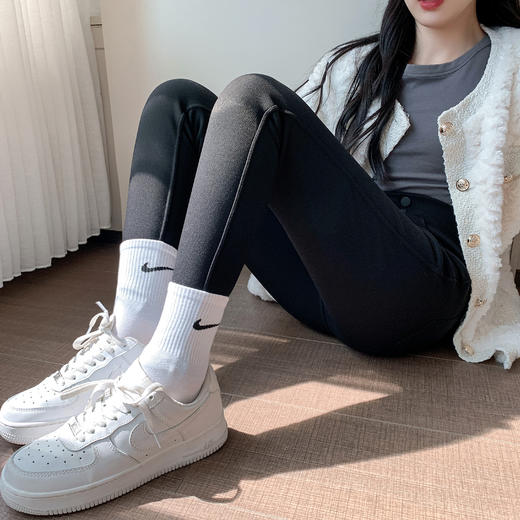 【YW】无忧购秋冬百搭高腰紧身显瘦小个子加绒小黑裤2839（截单后7天发货)25年清仓捡漏 商品图3