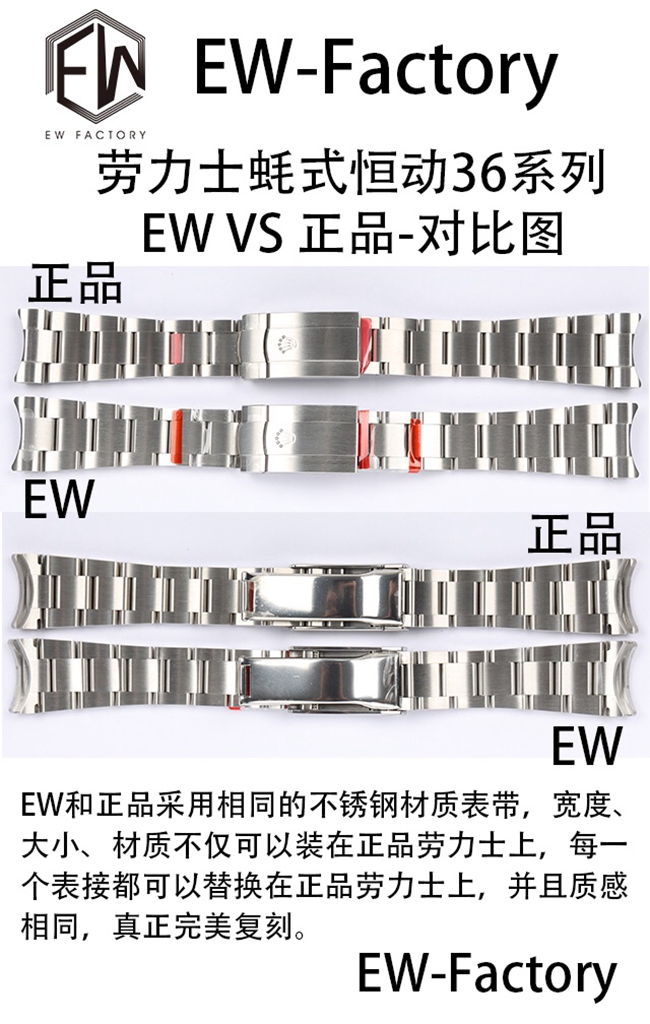 EW劳力士蚝式恒动36系列复刻手表真假对比评测