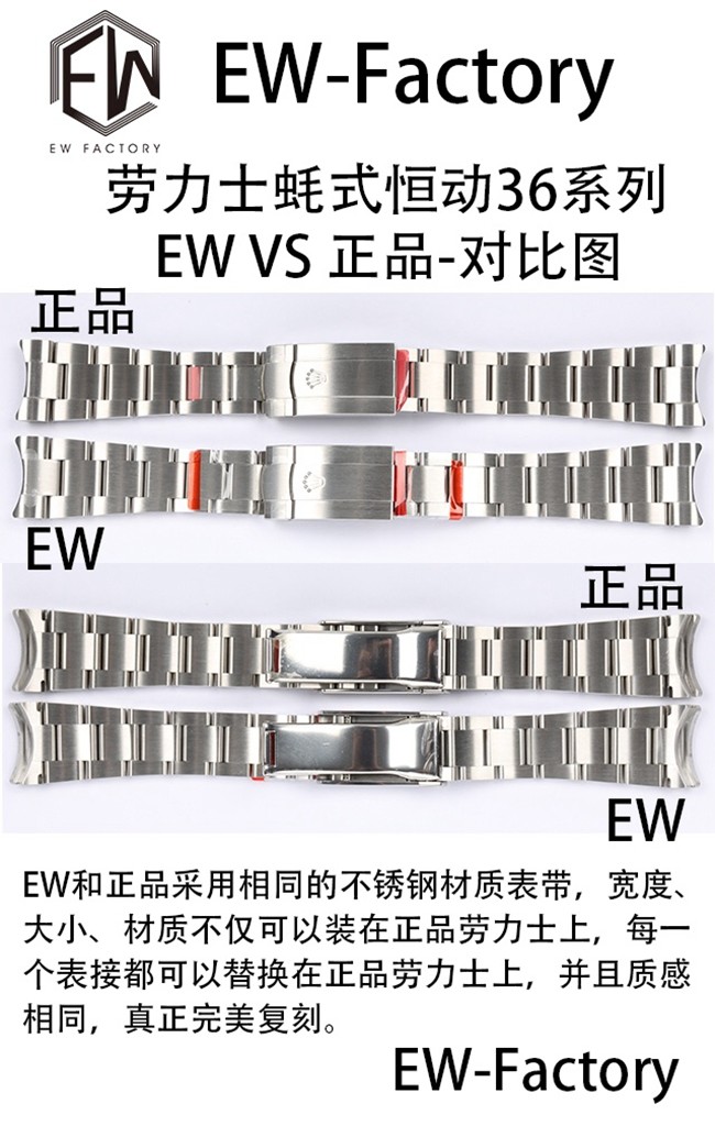EW劳力士蚝式恒动36系列复刻手表真假对比评测