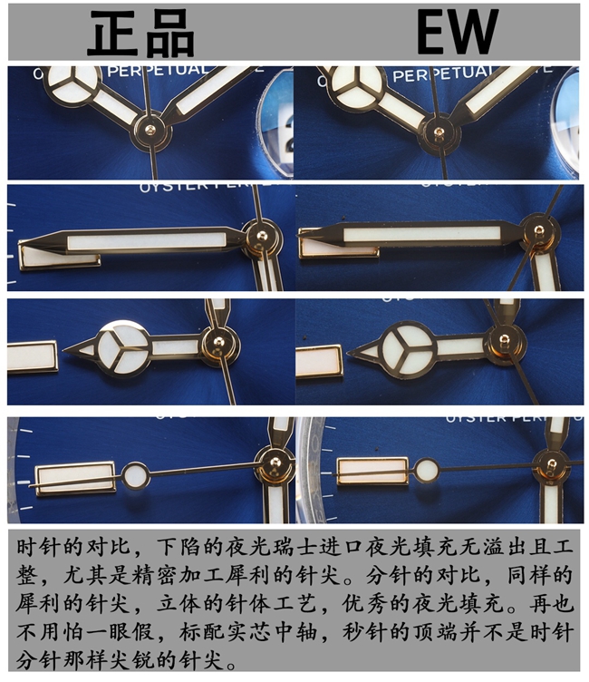 EW劳力士潜航者41复刻手表间金蓝水鬼真假对比评测