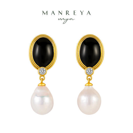 Manreya玛芮雅“罗马旧事”巴洛克珍珠耳环优雅轻奢法式小众  简约 商品图0