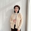 2023秋冬女装新系扣V领口袋百搭简约长袖针织衫 商品缩略图10