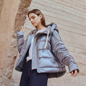 【双面穿连帽羽绒服】23年秋冬新品女士90白鹅绒时尚双面穿羽绒保暖外套