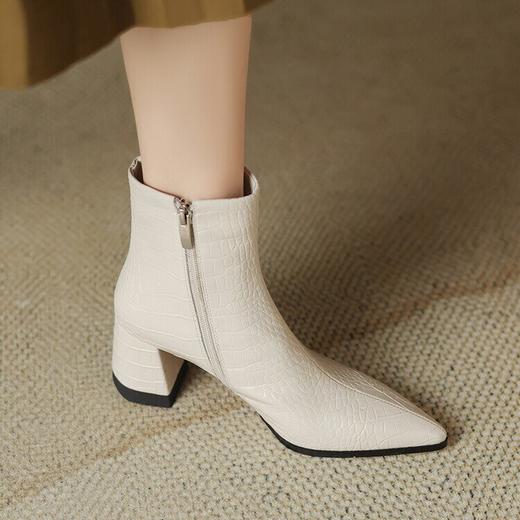 尖头粗跟高跟靴，显瘦女靴马丁靴HCY-3784 商品图4