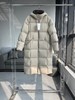 Martine Wester 女款 超轻超柔面里同料加长款连帽鹅绒服 茧型宽松加长款鹅绒服11383805 商品缩略图3