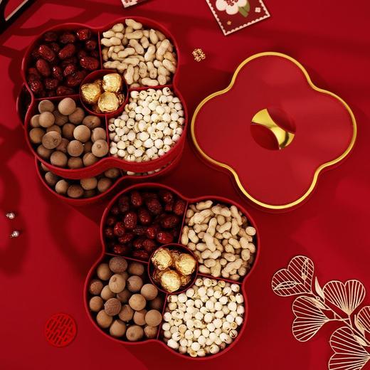 结婚果盘喜糖盘订婚宴小摆件早生贵子模具婚礼喜盘子婚庆 商品图0