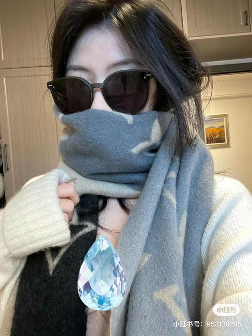 Lv渐变围巾-雾霾蓝 商品图4