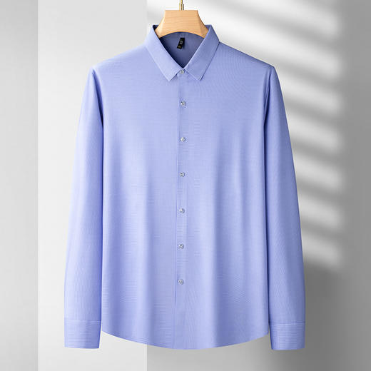 【高弹】【新款DDS】大依优型大码长袖衬衫免熨烫多色加肥加大码休闲商务上衣男士 商品图1