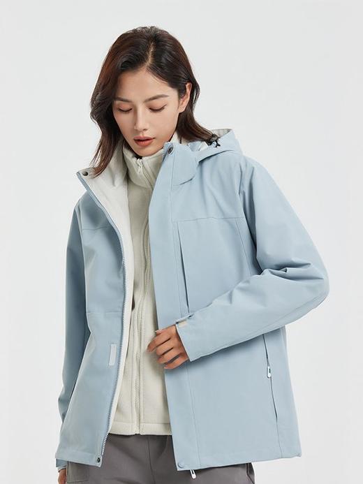 23新秋冬冲锋衣户外三合一两件套男女防风加厚抓绒登山服_qyh 商品图1