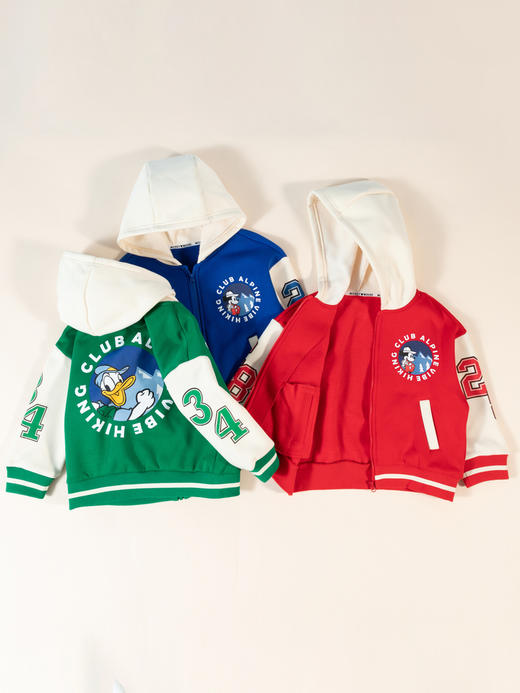 迪士尼男童外套春秋婴幼宝宝卫衣中大童棒球服233S1858
 商品图5