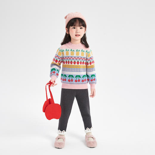 笛莎Deesha 童装女童毛衣2023冬季新款中大童时尚针织毛衣 商品图2