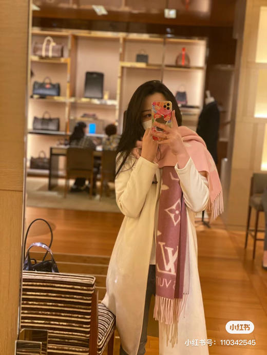 Lv渐变围巾-草莓粉 商品图6