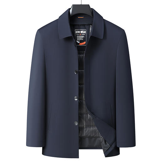 【可拆卸羽绒内胆】【新款DLC】大依优型大码男翻领羽绒服商务夹克拉链外套男休闲加肥加大上衣胖子显瘦冬装 商品图1