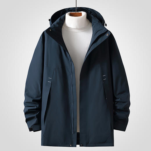 【可拆卸帽】【新款DTH】大依优型大码羽绒服短款多色休闲保暖加厚外套潮流胖子白鸭绒男装胖子上衣冬季 商品图2