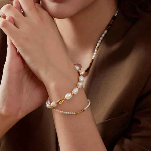 Manreya玛芮雅“深秋之约”巴洛克珍珠手链 商品图3
