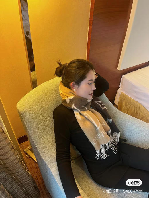 Lv渐变围巾-驼色 商品图8