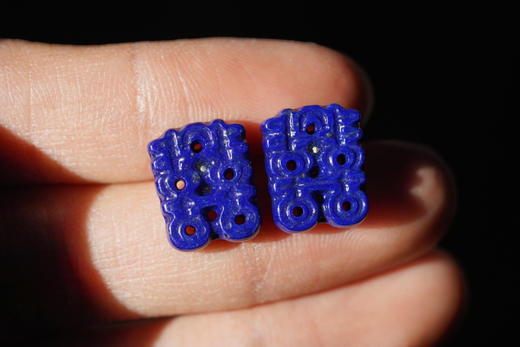 双喜临门｜国风青金耳坠 商品图0