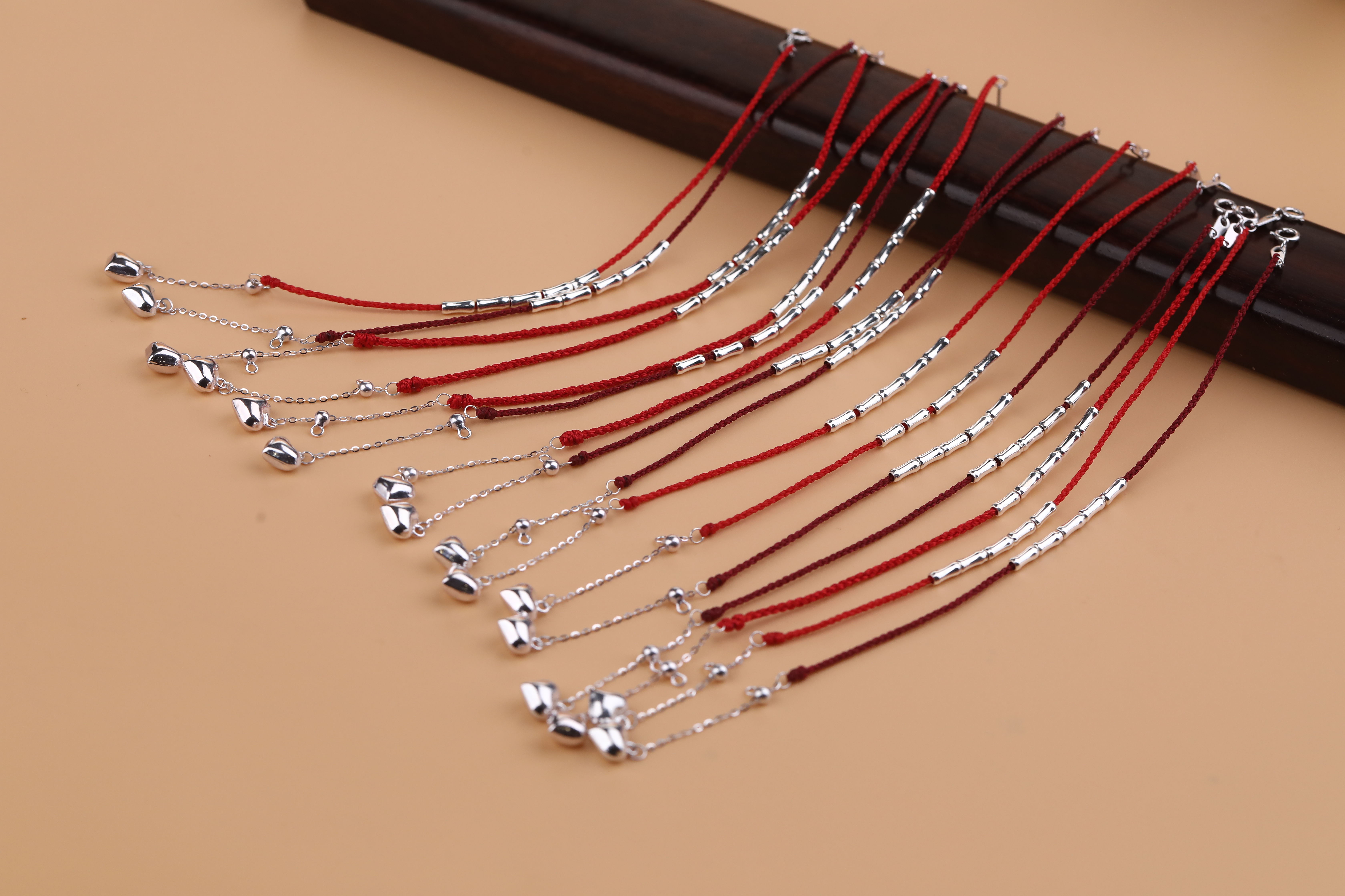 【顺丰包邮】新年新气象《纯银竹节开运红绳》本命年纳福招财/学业事业节节高/逢考必过/上岸礼物