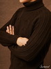 Dalmo 棕色扭花羊绒高领 商品缩略图4