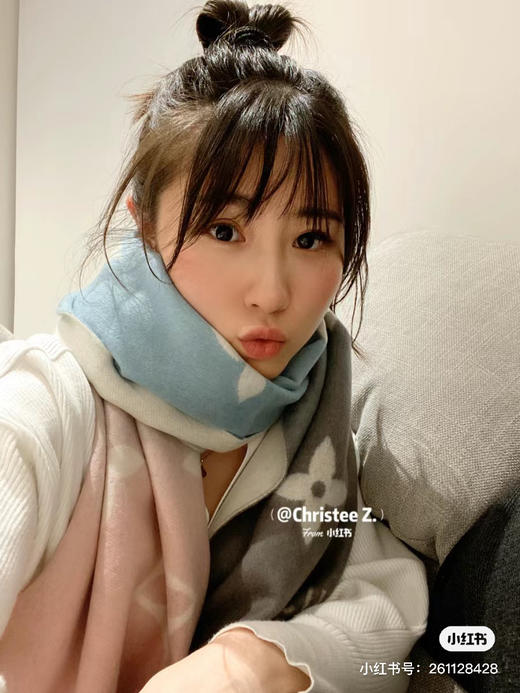 Lv渐变围巾-粉蓝 商品图5