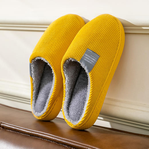 「七色可选！简约时尚」棉拖鞋女秋冬季厚底可爱家用居家室内情侣款外穿棉拖鞋男保暖家居 商品图1