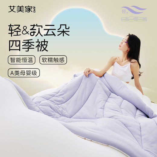 艾美家 云朵被保暖冬被单双人被子四季通用被芯春秋被褥冬季加厚被 商品图0