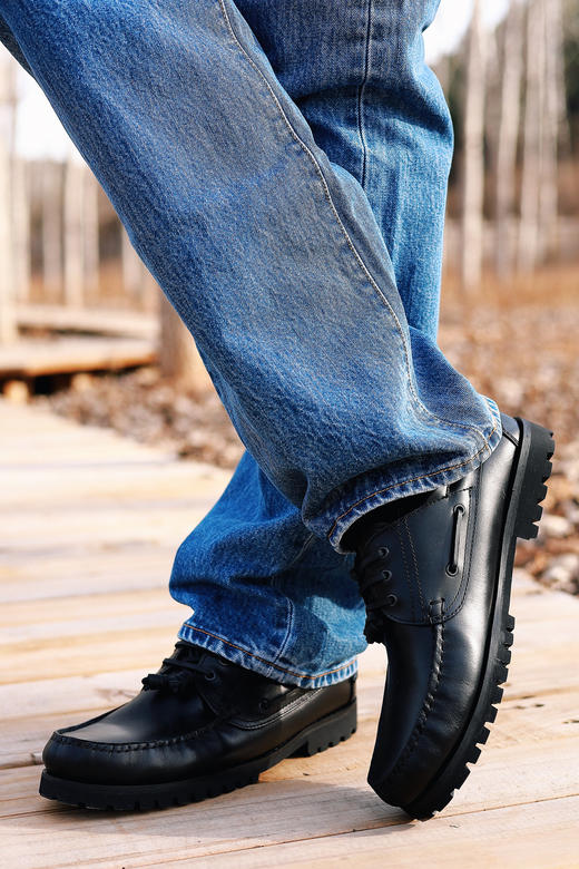 限时特价——葡萄牙原产男士温暖舒适棉内衬休闲皮鞋一脚蹬KILIMANJARO乞力马扎罗-黑色 商品图9