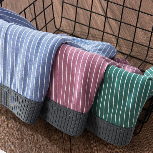 【100元3条】【纯棉】大依优型超大码男士内裤竖条纹加肥加大大码精品平角内裤320斤 商品图1