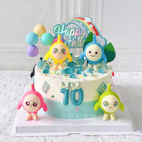 【蛋仔派对乐园】卡通生日蛋糕 动物奶油