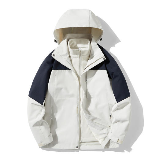 23新秋冬冲锋衣户外三合一两件套男女防风加厚抓绒登山服_qyh 商品图0